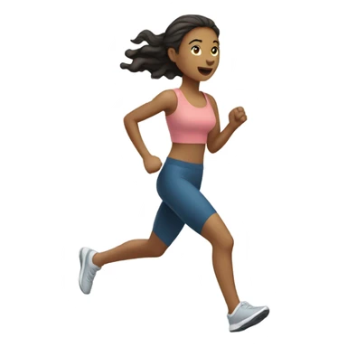 Running woman light skin  sticker