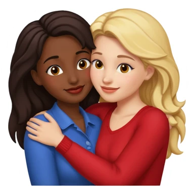 👩🏻‍❤️‍💋‍👩🏿 sticker