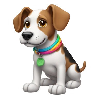 Dog with shoes on  sticker