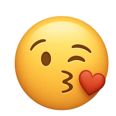 face blowing a kiss emoji sticker