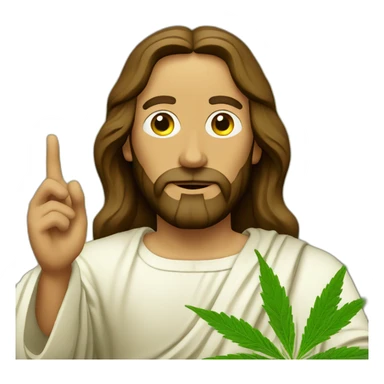 jesus promoting marijuana sticker