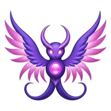 Pokemon legendary purple and pink lunala sticker