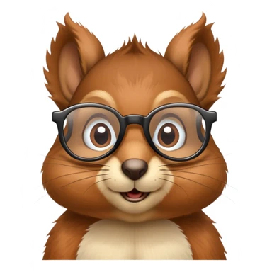squirrel wearing glasses sticker