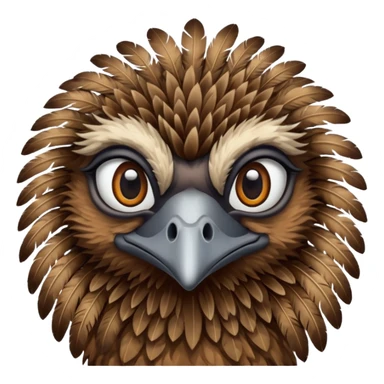 Emu face close up  sticker
