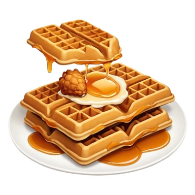 Chicken and waffles sticker