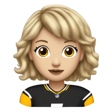 taylor-swift-in-nfl-steelers-jersey sticker