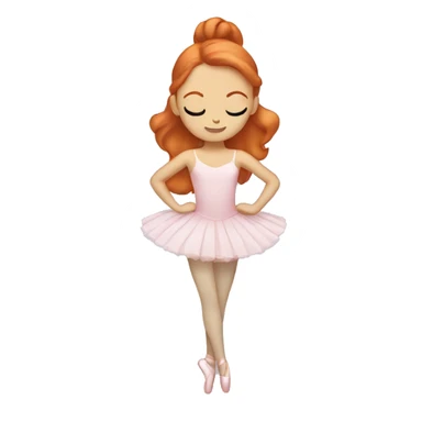 Ballerina with ginger hair sticker