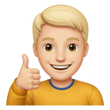 Person thumbs up sticker