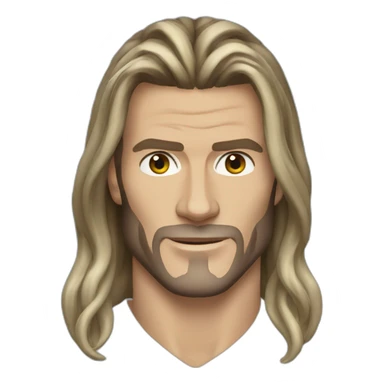 David Beckham long hair sticker