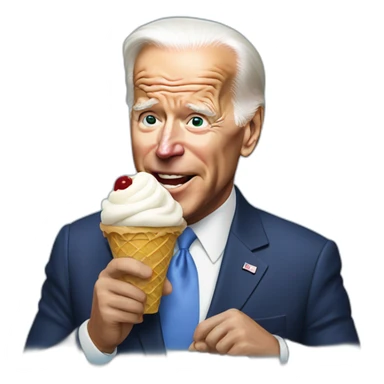 joe biden eating ice cream sticker