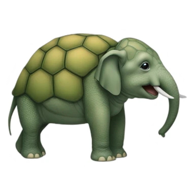 Tortue sur le dos d’un éléphant sticker