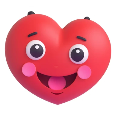 embarrassed face with heart eyes sticker