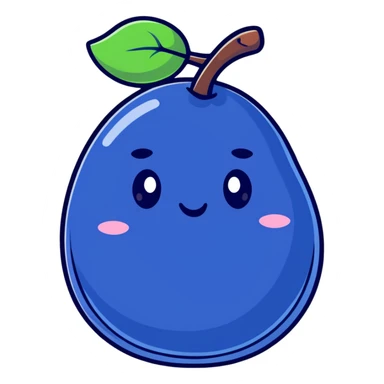 cute blueberry character sticker
