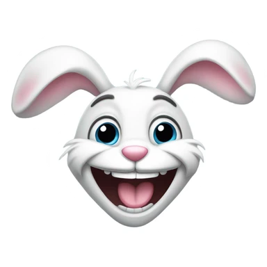 Bunny laughing  sticker