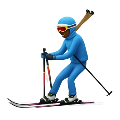 stick figure skier sticker