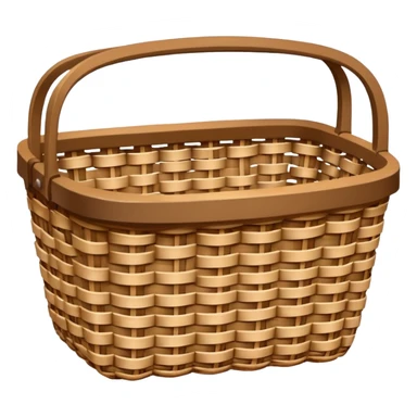patterned empty wicker basket sticker