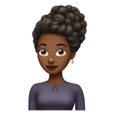 black girl brownskin wearing stilettos and her hair is short but curled at the end sticker