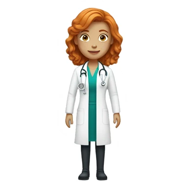 female ginger doctor sticker