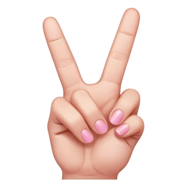 Peace sign with hand, pinky finger (the last one) up sticker