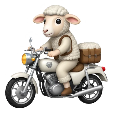 a sheep on a motorbike sticker