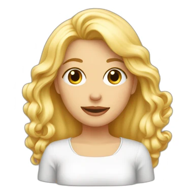 Une blonde qui manger des cœurs sticker