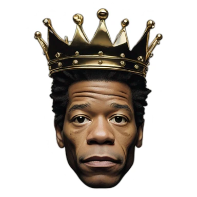 Jean Michel basquiat crown sticker