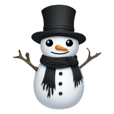 Gothic Emo Snowman sticker