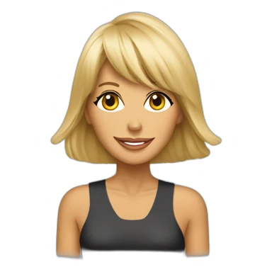 Brigitte Macron à la plage sticker