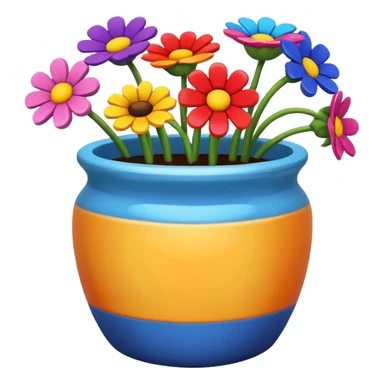 flowers in a pot sticker