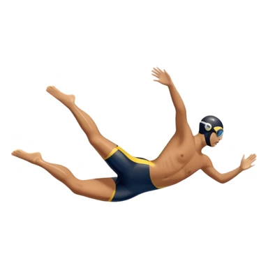 An icon showing a diver captured mid-air in a graceful pose above a pool, with a diving board behind and water below. Splash trails and motion lines emphasize precision and elegance. Transparent background highlights the beauty and focus of competitive diving. sticker