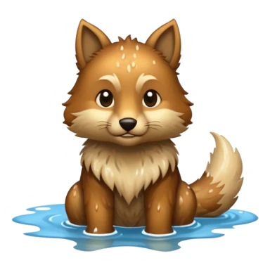 medieval animal in the lake sticker