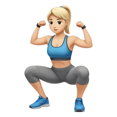squats exercise sticker