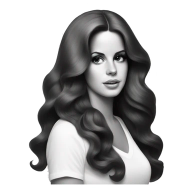 lana del rey black & white sticker