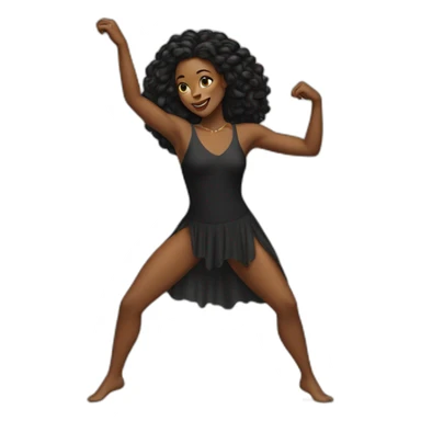 half black woman half panter dancing sticker