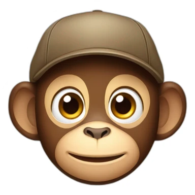 young monkey in cap sticker