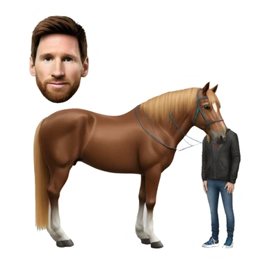 Messi a cheval sticker