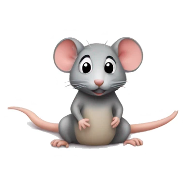 Rat on a romance bed sticker