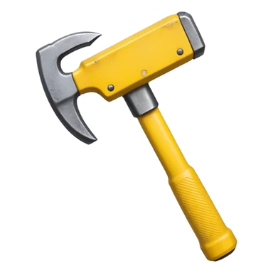 sledgehammer with a yellow grip sticker