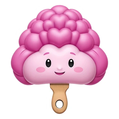 inflatable pink puffy ornate brush  sticker