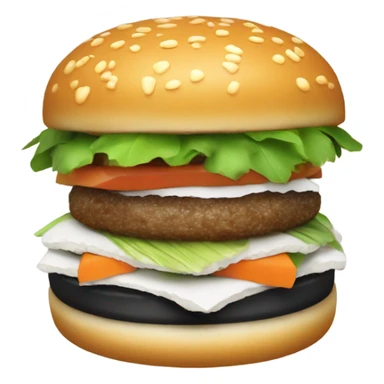A sushi burger sticker
