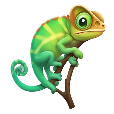 cute chameleon sticker