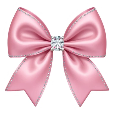 Light pink bow with diamonds  sticker