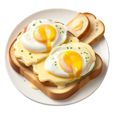 eggs benedict on sourdough bread  sticker