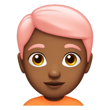 baby pink orange sticker