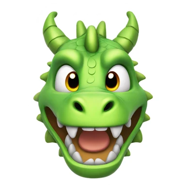 cartoon dragon looks calm and happy sticker