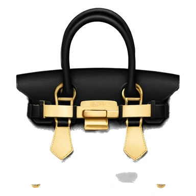 Black birkin bag gold hardware  sticker