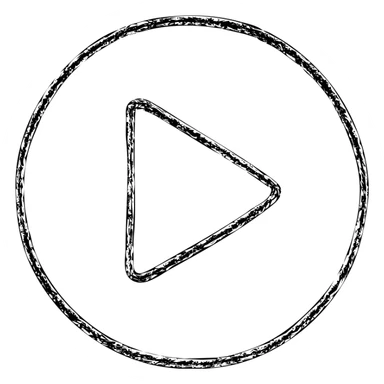 hand drawn outlined play button icon sticker