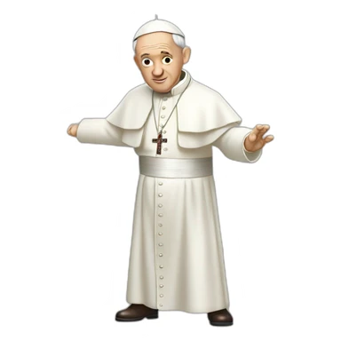Pope Francis fight stance sticker
