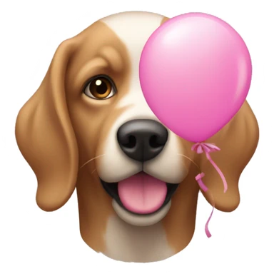 faut un ballon en chien rose  sticker