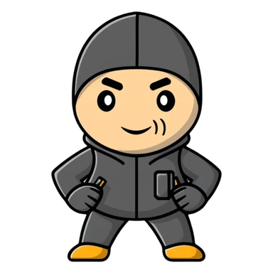 burglar character sticker